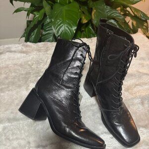 Sam Edelman, Westies Black Lace Boots, Size 8M
